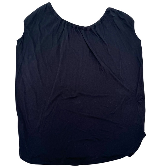 ORGANIC BY JOHN PATRICK BLACK COTTON ON OR OFF THE SHOULDER TUNIC DRESS - Picture 10 of 13